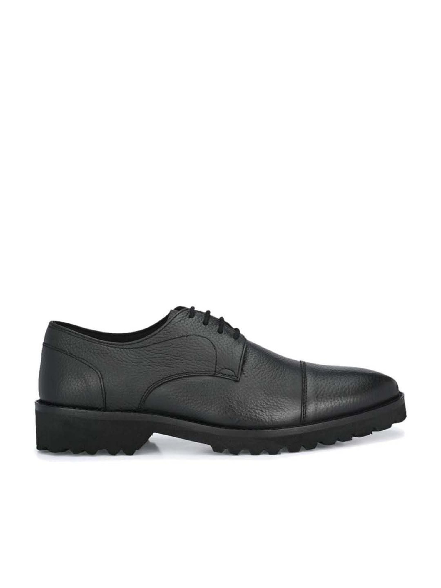 Delize Men's Black Derby Shoes
