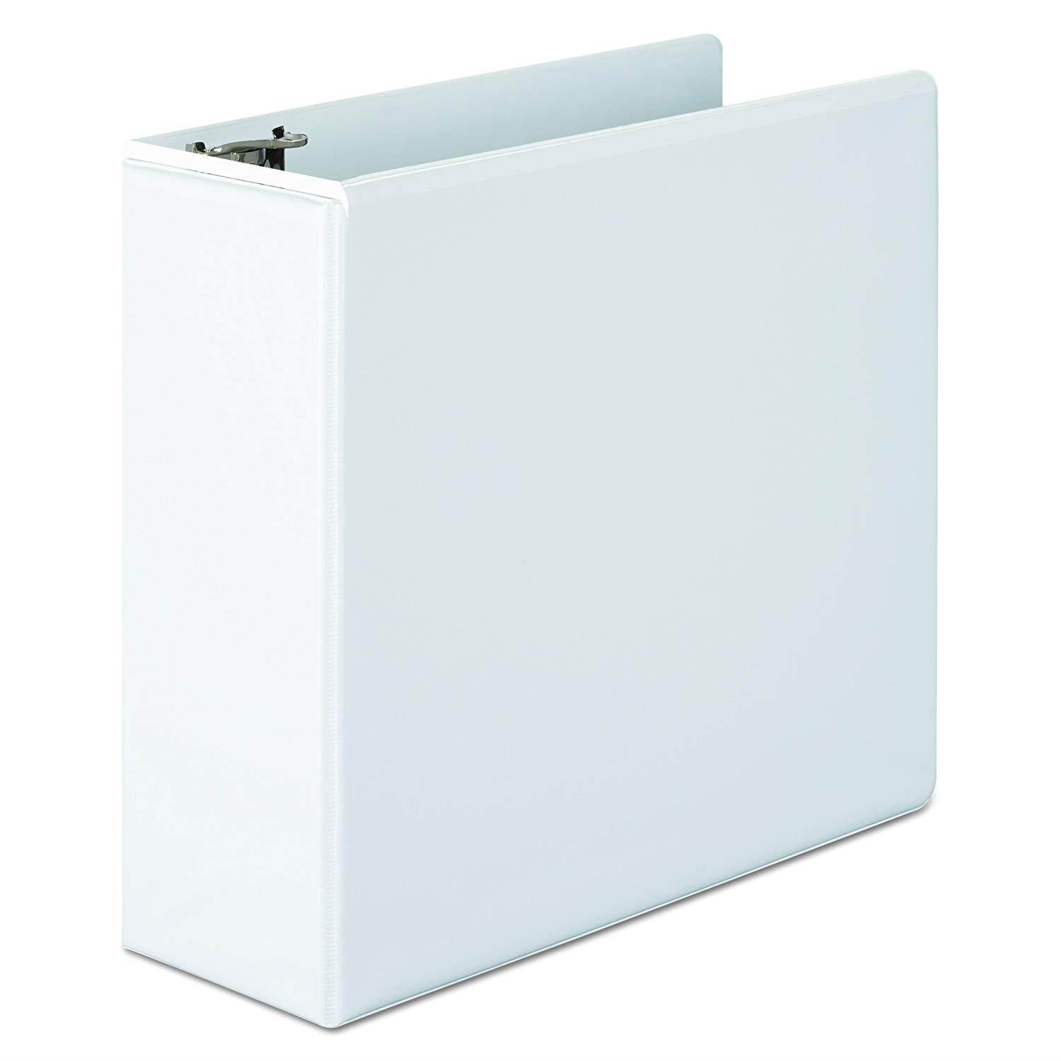Wilson Jones 4 Inch 3 Ring Binder, Basic D-Ring View Binder, White (W386-54WA)