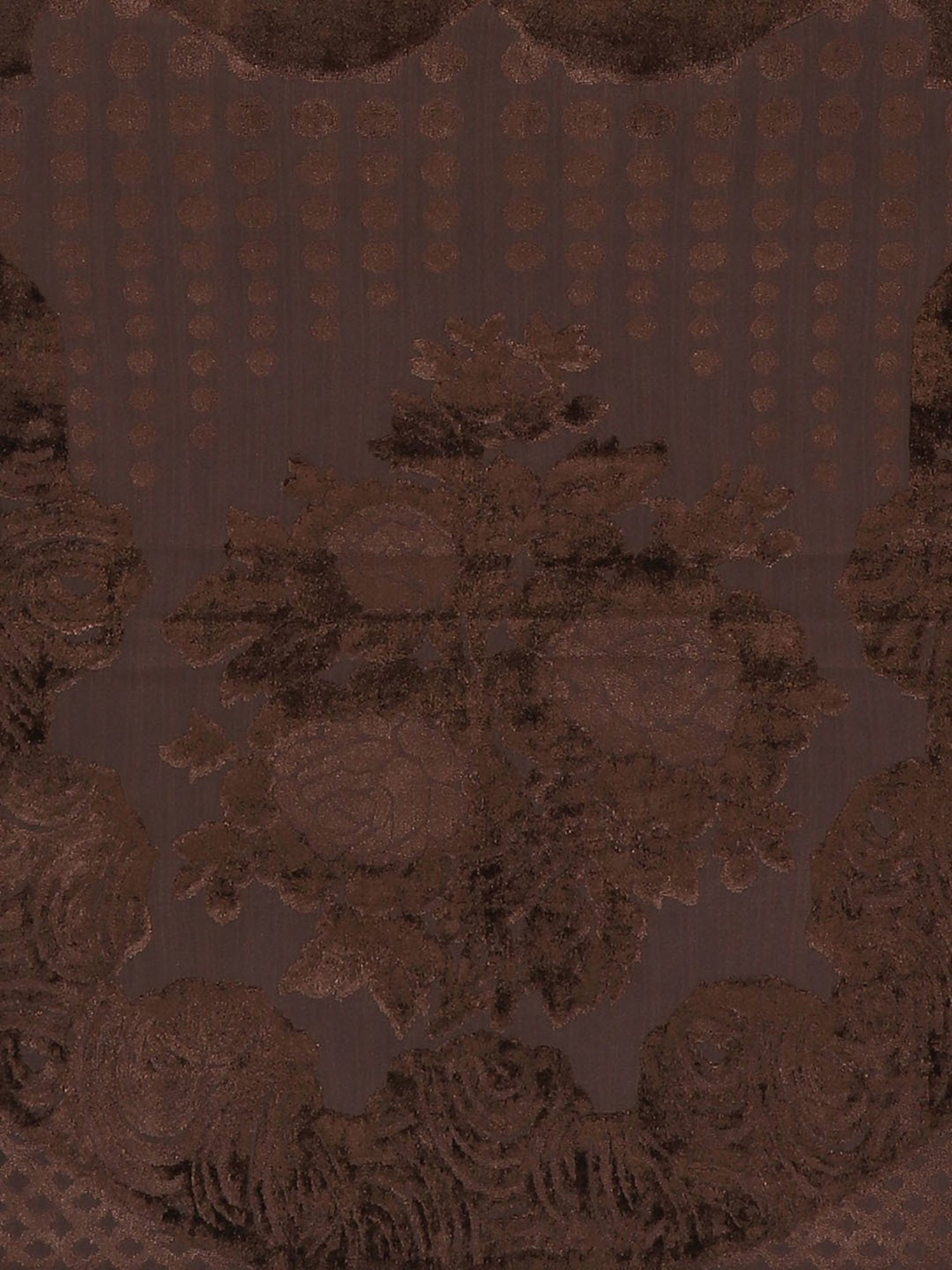 Romee Coffee Brown Polyester Floral Sofa Covers