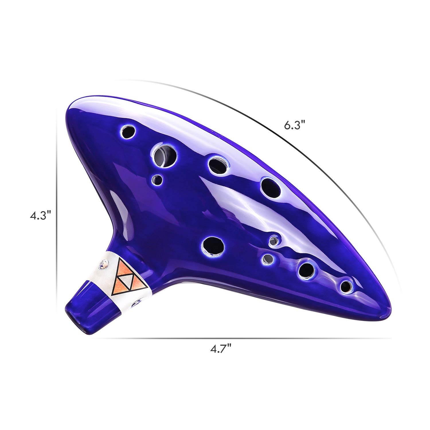Ohuhu Zelda Ocarina with Song Book (Songs From the Legend of Zelda), 12 Hole Alto C Zelda Ocarinas Play by Link Triforce Gift for Zelda Fans with Display Stand Protective Bag