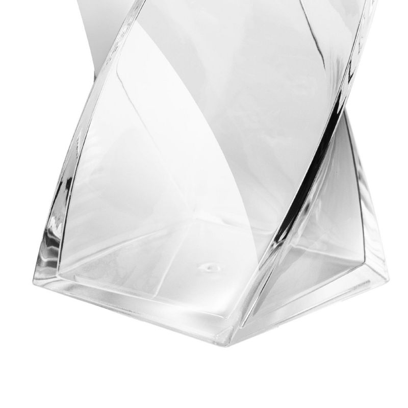 Zodaca Wave Pen Holder, Acrylic Pencil Cup Desk Organizer Makeup Brushes Holder, Clear