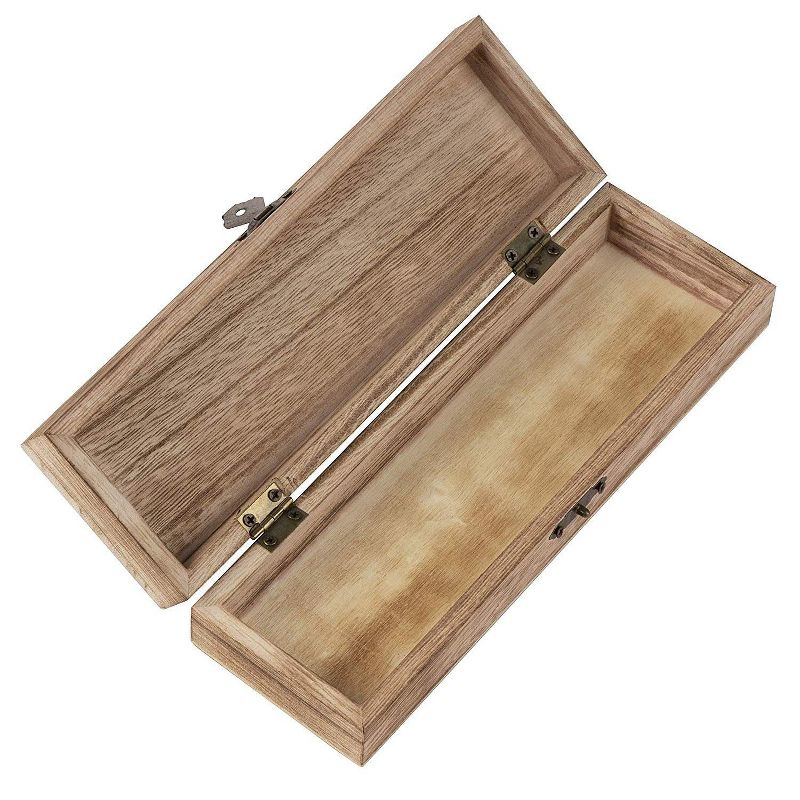 Juvale 2-Pack Classic Wooden Pen & Pencil Case Holder Organizer 8.3 x 1.5 in