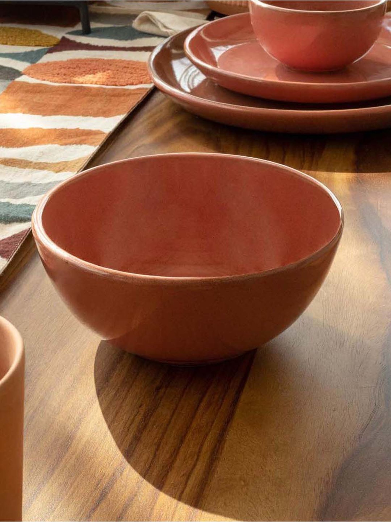 Ellementry Rustic Reef Rust Ceramic Soup Bowl (0.5 L)