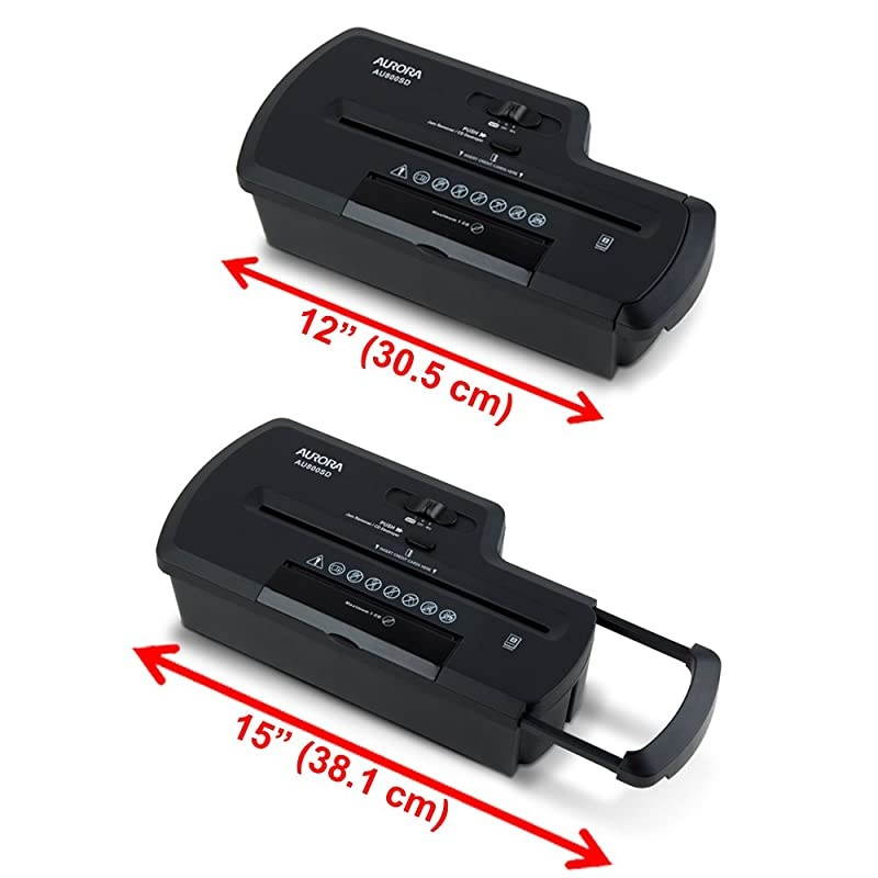 AU800SD Professional Strip Cut Paper ShredderCDCredit Card Shredder Without Wastebasket 8Sheet StripCut No Basket