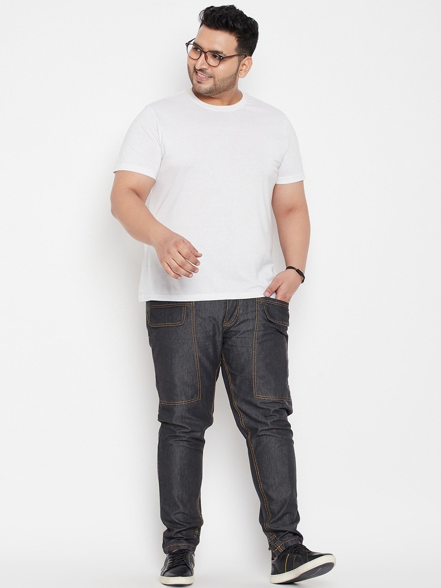 Bigbanana Black Cotton Regular Fit Trousers