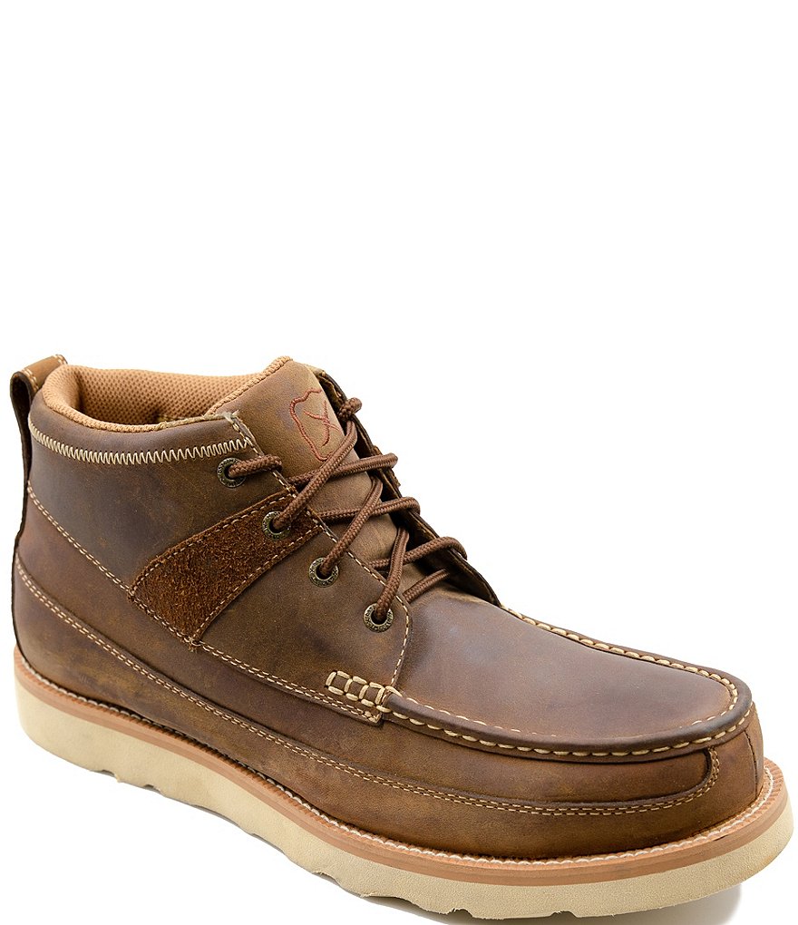 Twisted X Men's Work 4#double; Steel Toe Leather Wedge Sole Boot