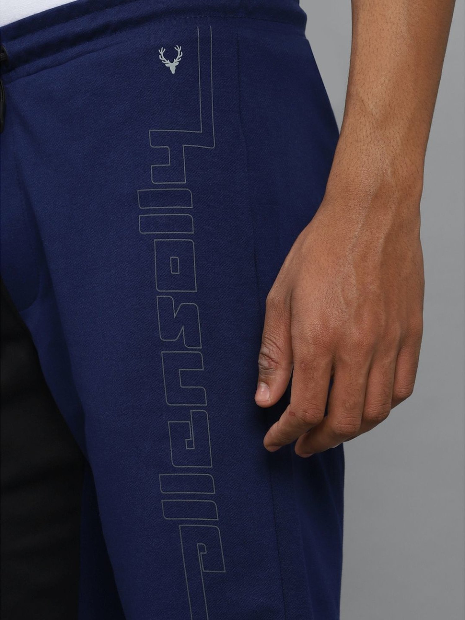 Tribe by Allen Solly Navy Slim Fit Colour Block Shorts