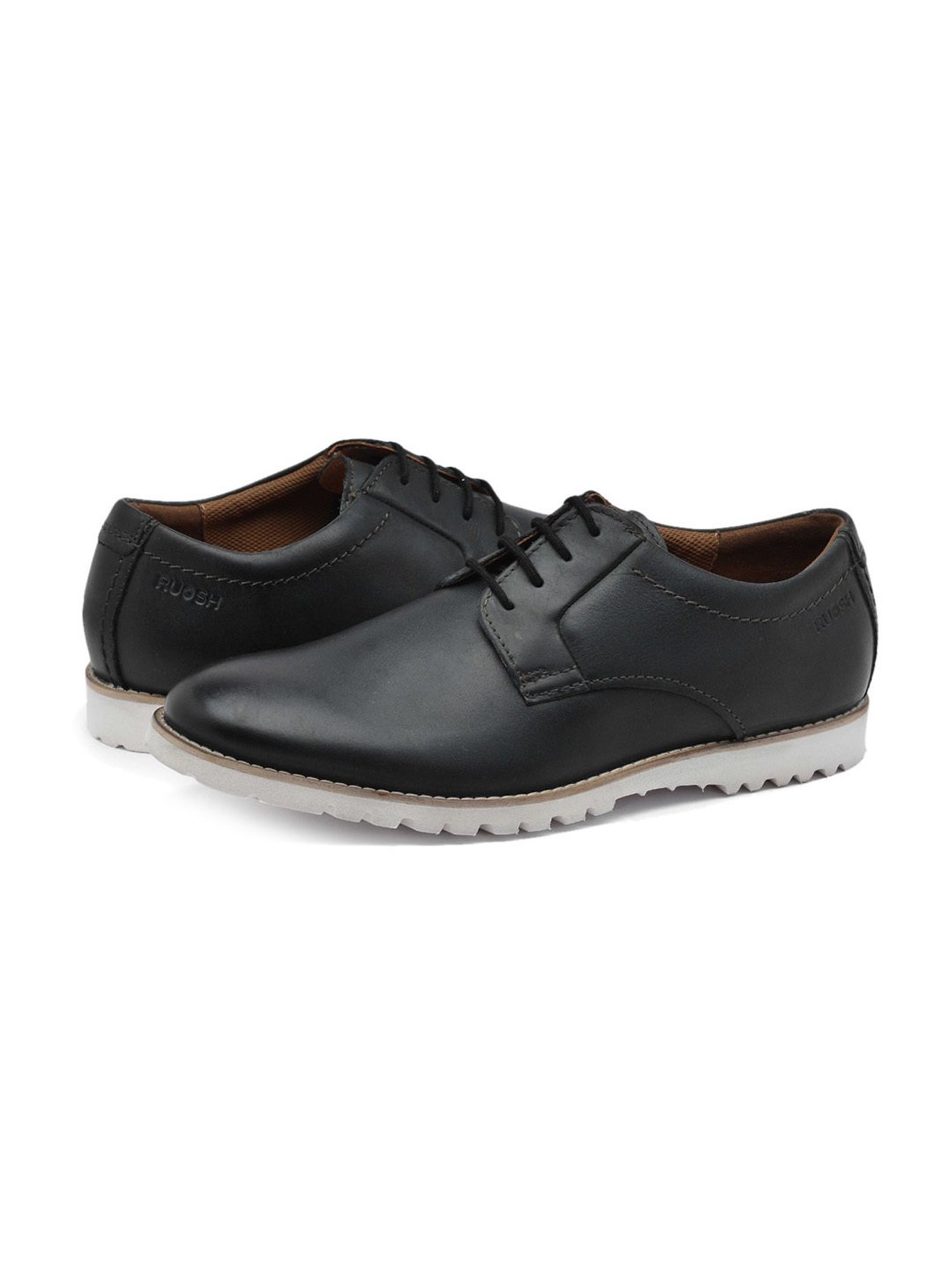 Ruosh Men's Black Derby Shoes