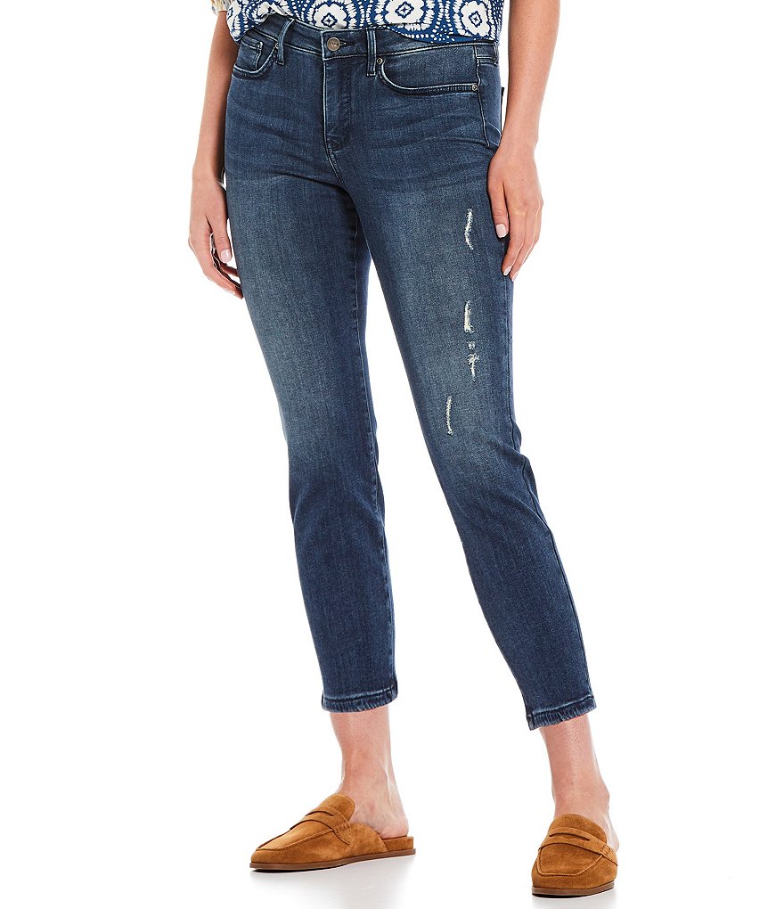 NYDJ Petite Size Sheri Slim Ankle Stretch Denim Jeans