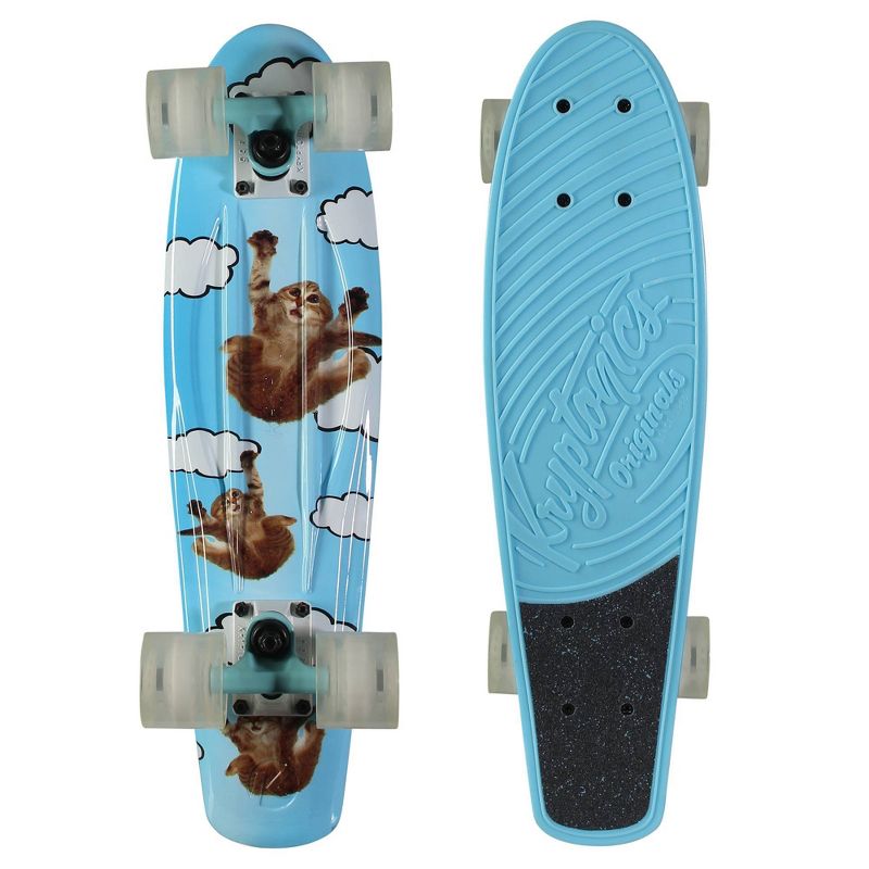 Kryptonics 22.5" Originals Sky Cats Skateboard - Blue