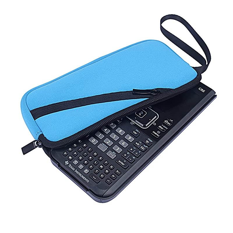 Soft Carrying Pouch Sleeve Case Neoprene Bag Cover for Texas Instruments TI-83 TI-89 TI-84 Plus C Silver Edition Casio Graphing Calculator (Blue)