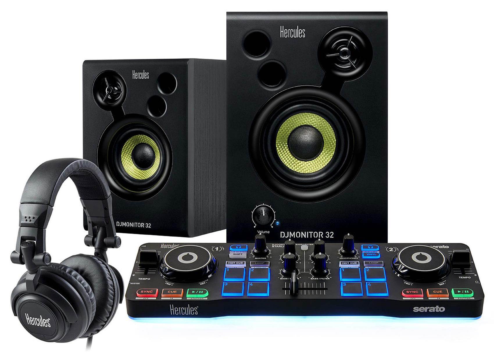 Hercules DJ Starterkit w/ Starlight DJ Monitor 32 HDP DJ M40.1 & Serato DJ Intro