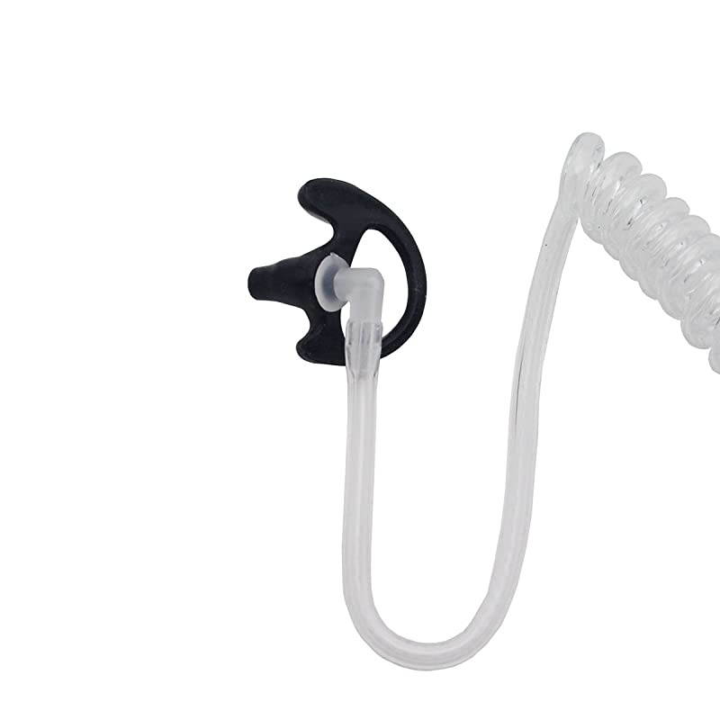 2Packs Replacement Silicone Gel Earplug Earbuds Left and Right for Two Way Radio Headset Air Acoustic Earpiece Headset Walkie Talkie Earpiece Large