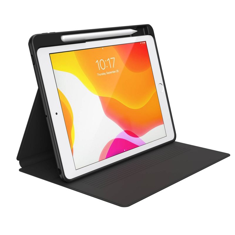 Insten - Soft TPU Tablet Case For iPad Pro 12.9" 2020, Multifold Stand, Magnetic Cover Auto Sleep/Wake, Pencil Charging, Red