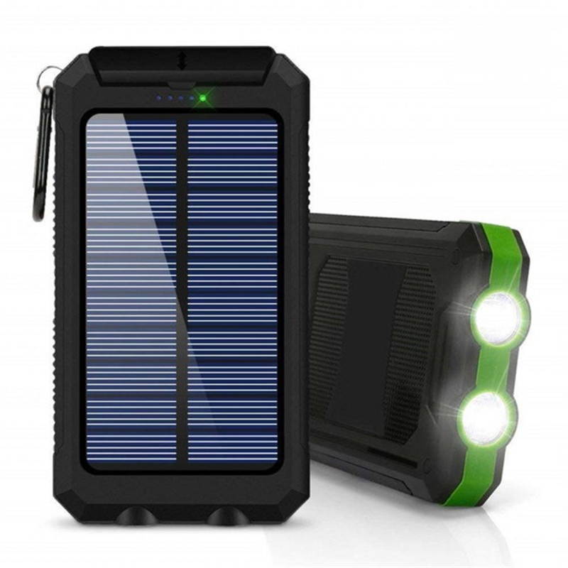 2021 the Lastest 10000mAh Solar Waterproof Power Bank With Dual USB SOS LED FlashLights Battery Pack For All Type Phones