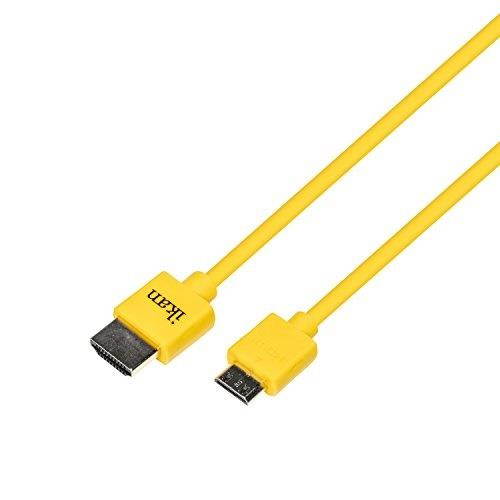 Ikan 1.5' Mini to Standard Slim HDMI Cable with v1.4 Ultra HD 4K Support