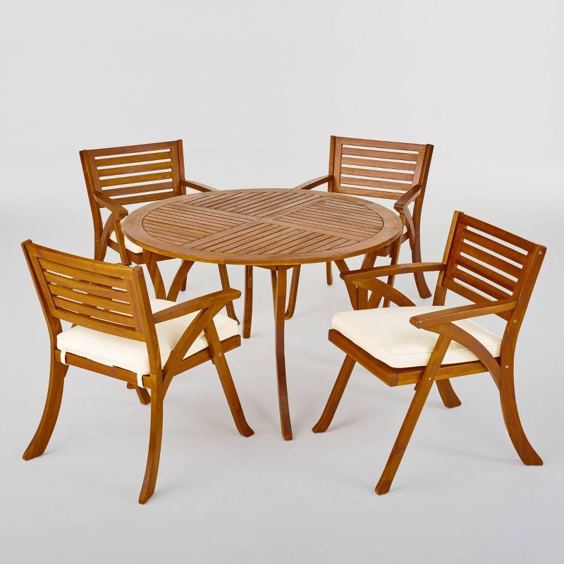 5pc Milano Dining Tan - Royal Garden