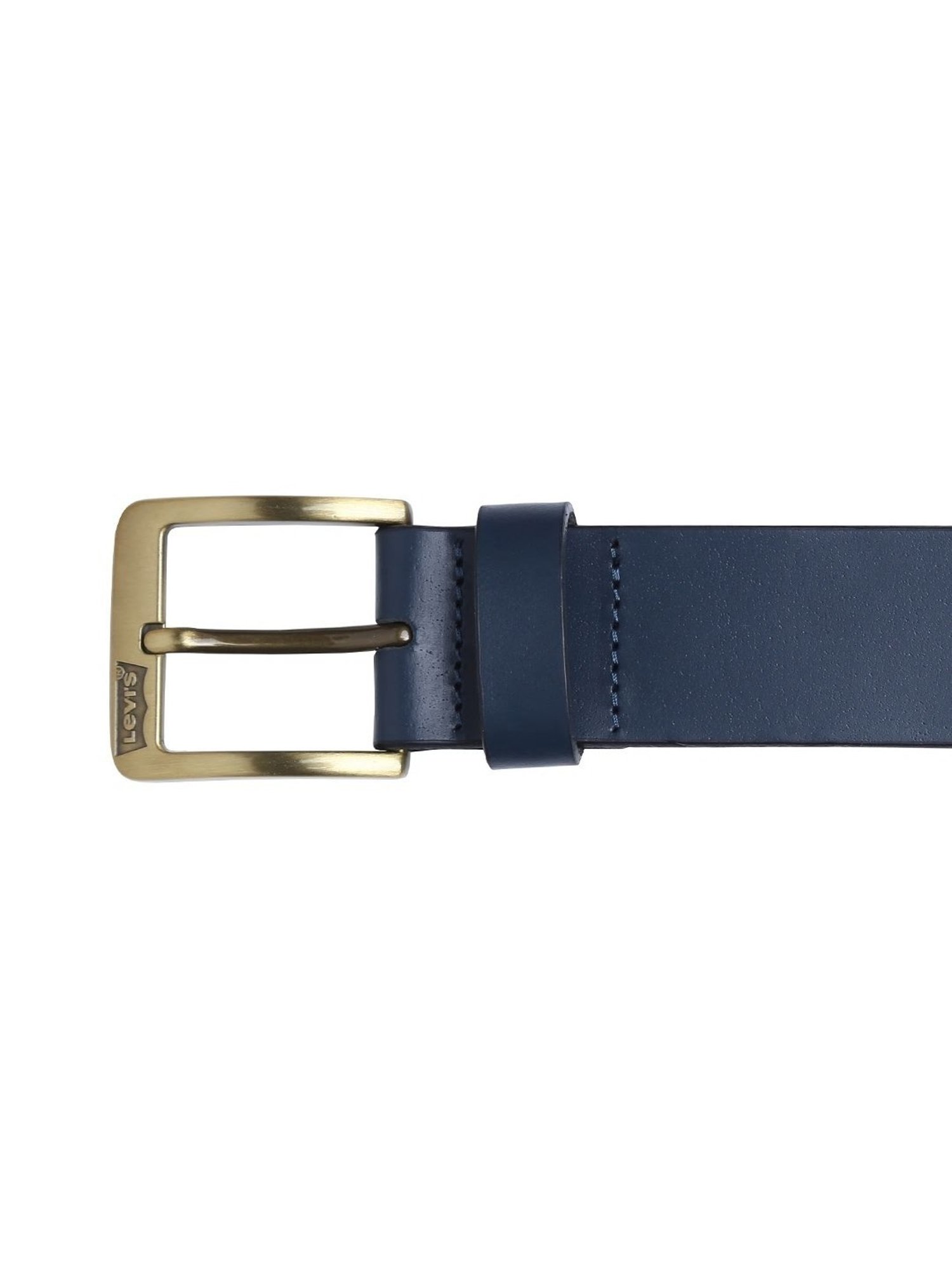 BELWABA Black Textured Formal Leather Belt for Men