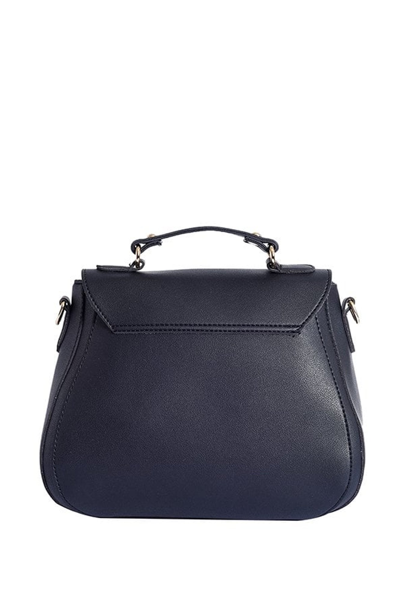 Lino Perros Black Solid Satchel Handbag