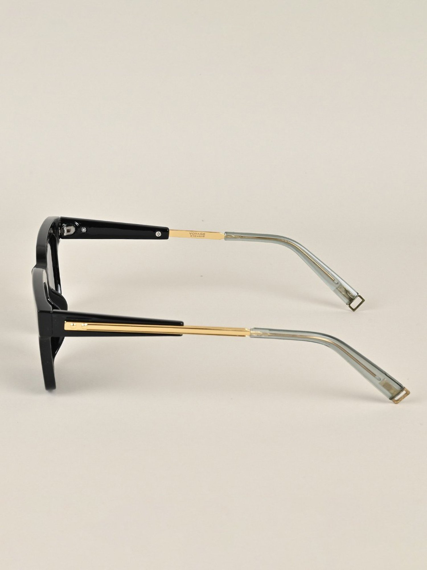 Voyage Black Square UV Protection Unisex Sunglasses