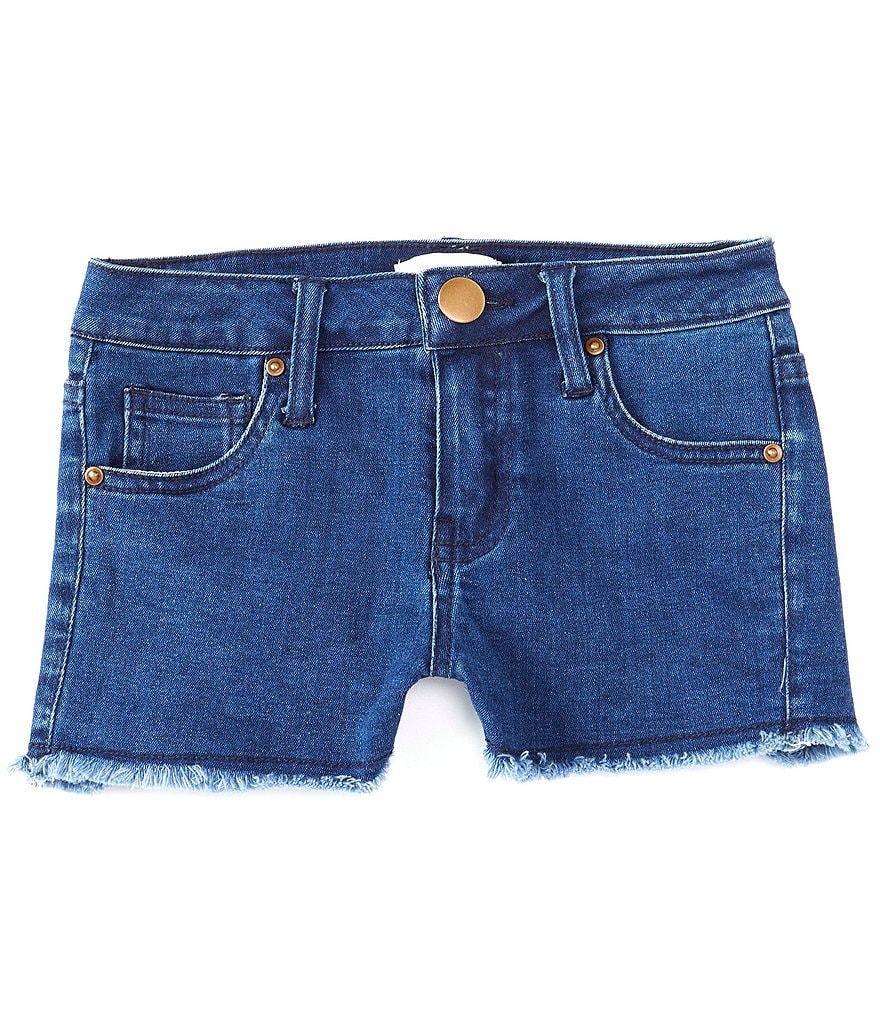 GB GB Girls Big Girls 7-16 Fringe-Hem Denim Shorts