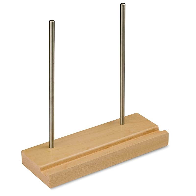 Tabletop Record Display Now Playing Vinyl Record Stand Modern Attractive Sculpted Hardwood Stainless Steel Holds Thick 2X Gatefold LPs Securely Maple