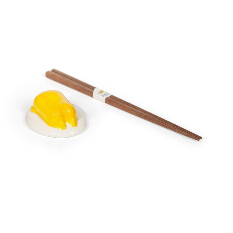 Se7en20Gudetama the Lazy Egg Chopstick Set with Ceramic Holder