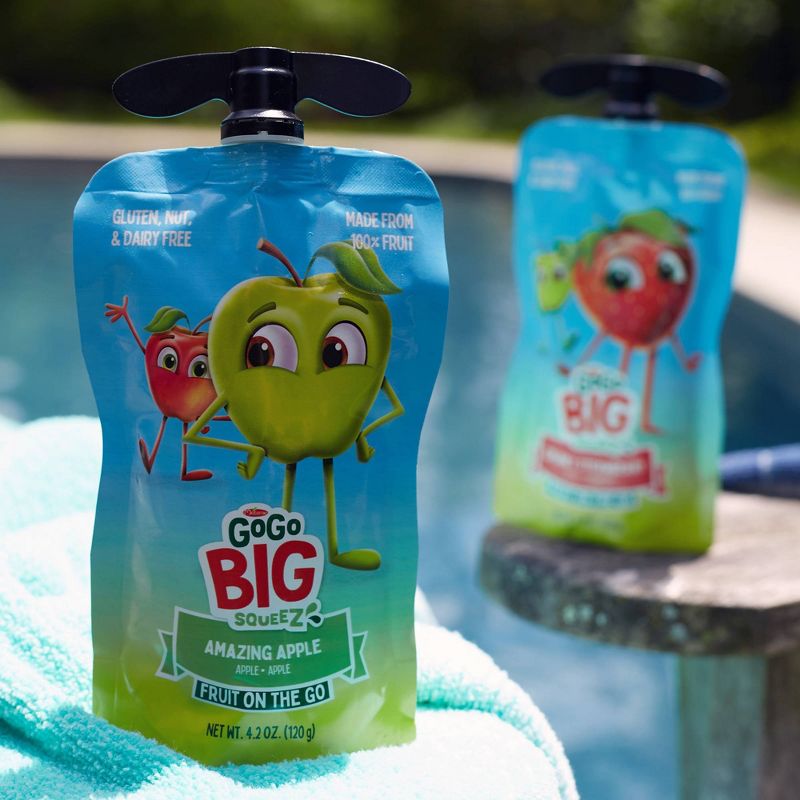 GoGo SqueeZ Big Variety Pack Apple Straw Pear Cinna Van - 42.3oz/10ct