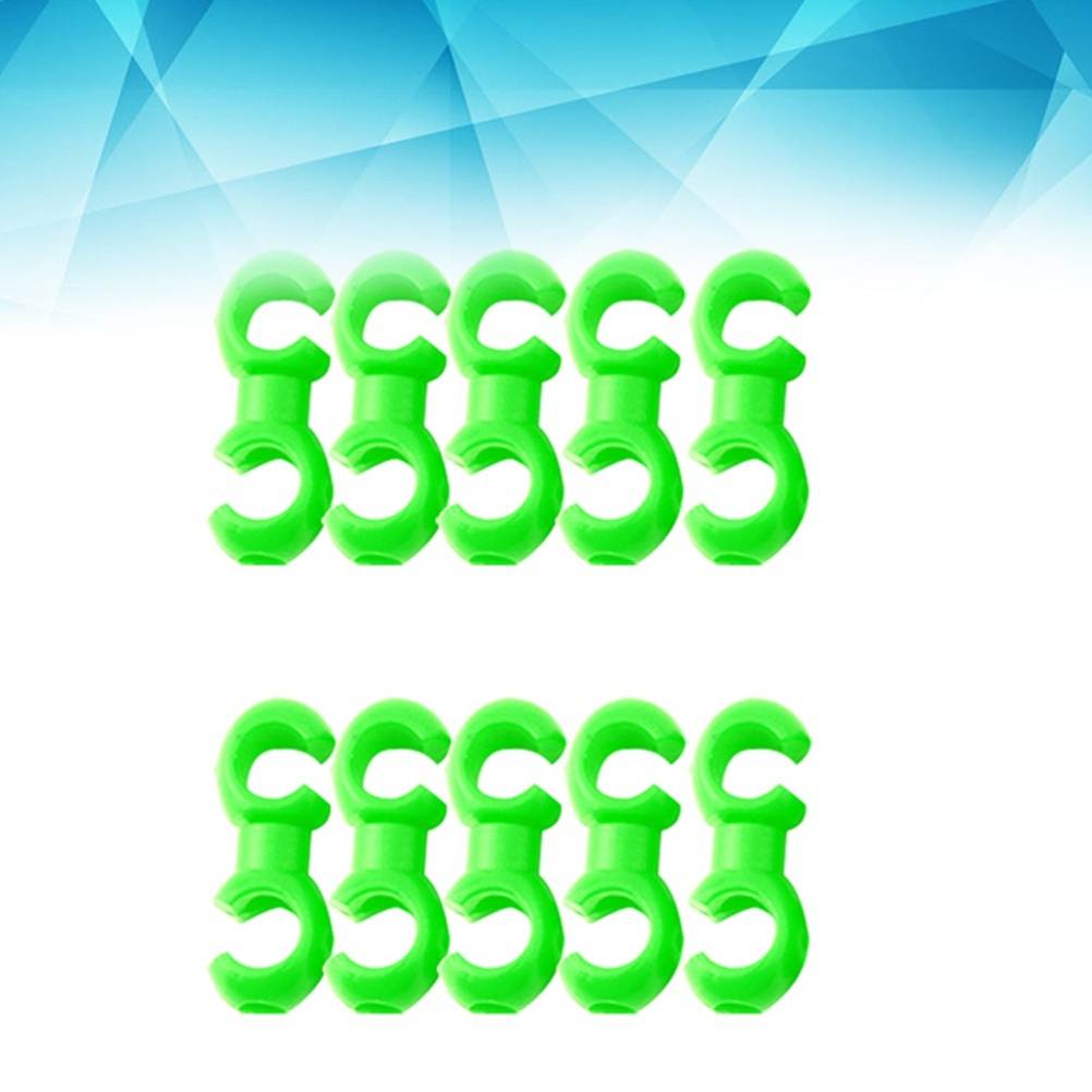 10pcs Bike Road Handcuffs Shape Clips Housing Hose Guide for Brake Cable Derailleur Line Case Rotatable Clasps(Blue)