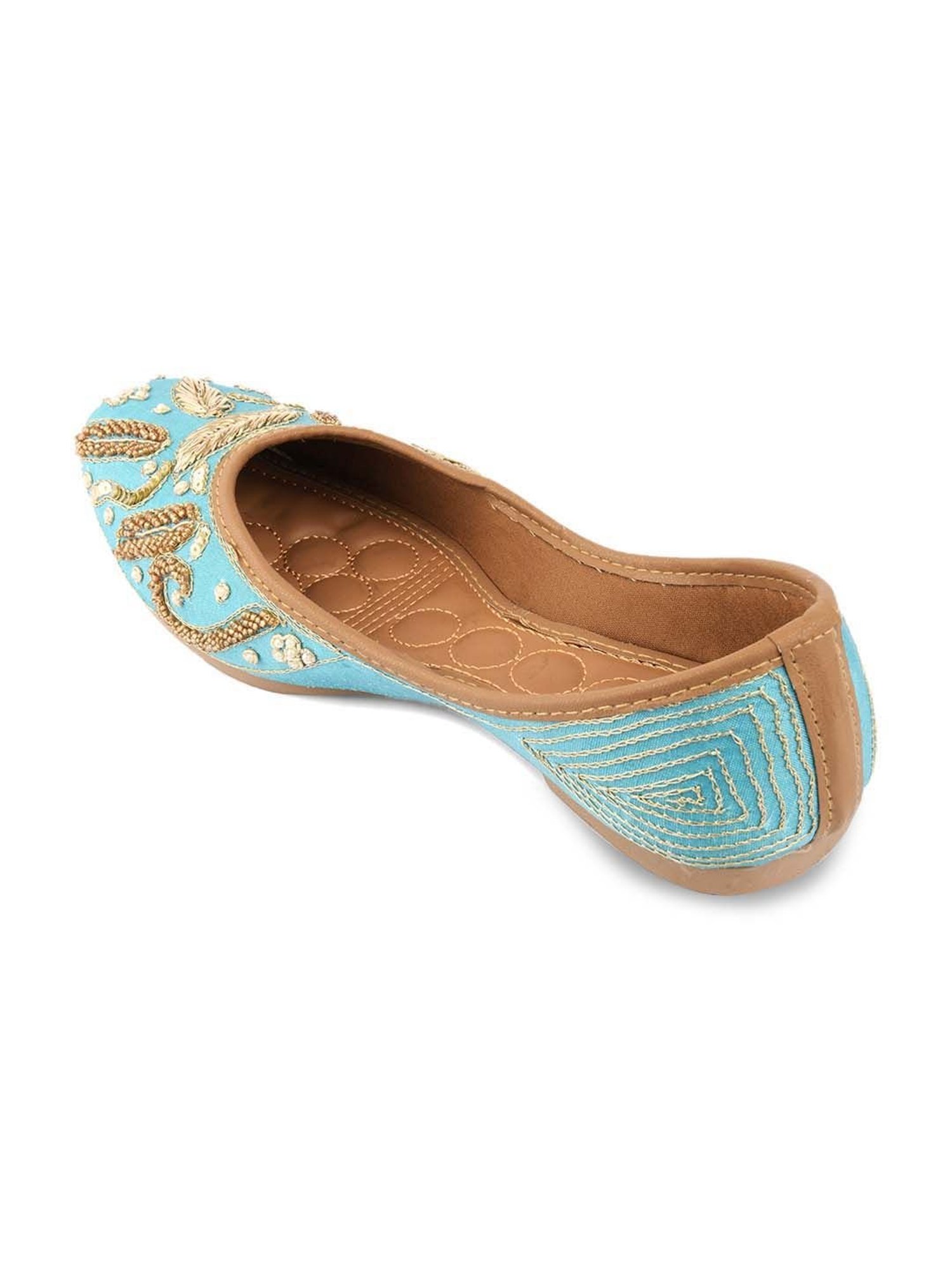 Desi Colour Women's Blue Ethnic Juttis