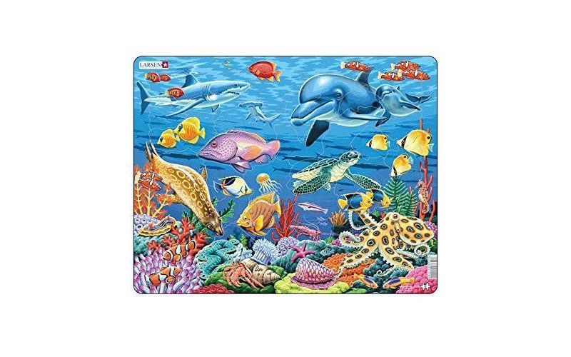 Larsen Puzzles Zoo & Ocean Kids Puzzle Set - 2pk