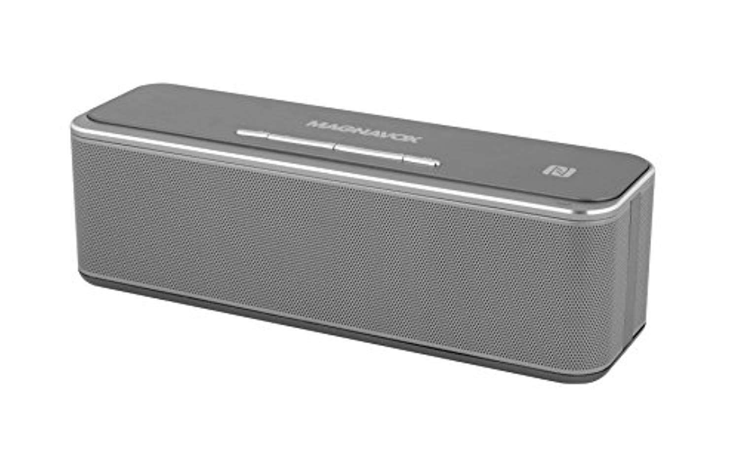 Magnavox Portable Speaker with Mic, Powerful Sound (12w), DSP for Hi-Fi Sound Reproduction, NFC and V4.0 Bluetooth, 360 Degree Virtual Sound Effect, Aluminum Alloy Casing, Model MMA3629