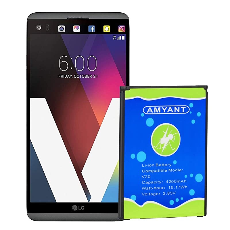 LG V20 Battery 4200mAh BL44E1F LiPolymer Replacement Battery for LG V20 BL44E1F H910 H918 LS997 US996 VS995V20 LG Stylo 3 LG Stylo 3Plus