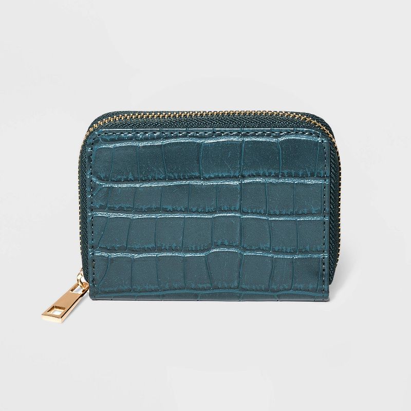 Women's Zip Closure Small Wallet - A New Day™ Green
