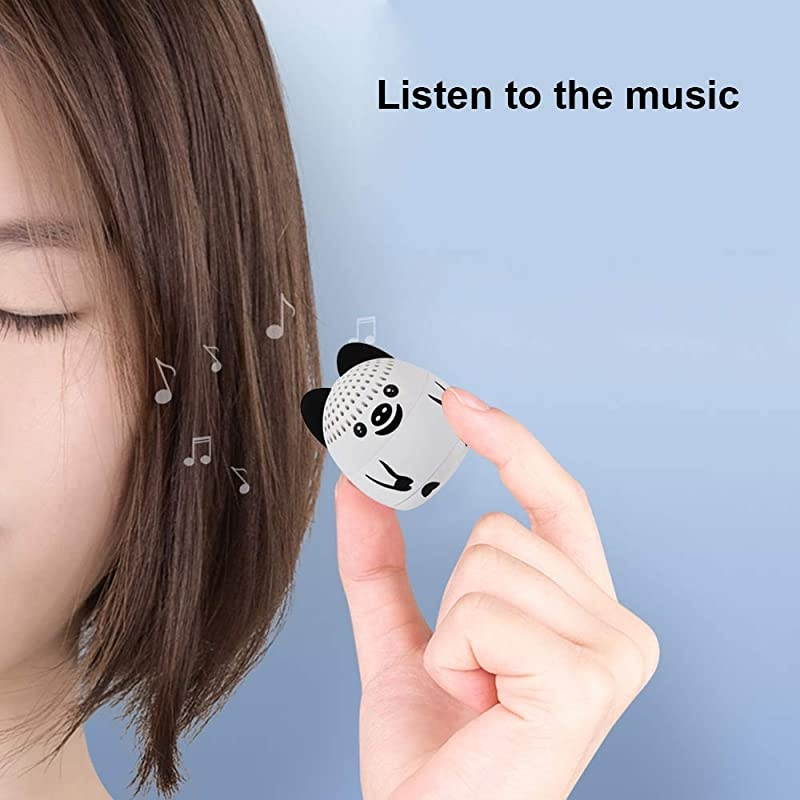 Small Bluetooth Speaker Mini Size but Great Sound QualityPhoto Selfie Button amp Answer Phone CallsBTS0011A White Pig