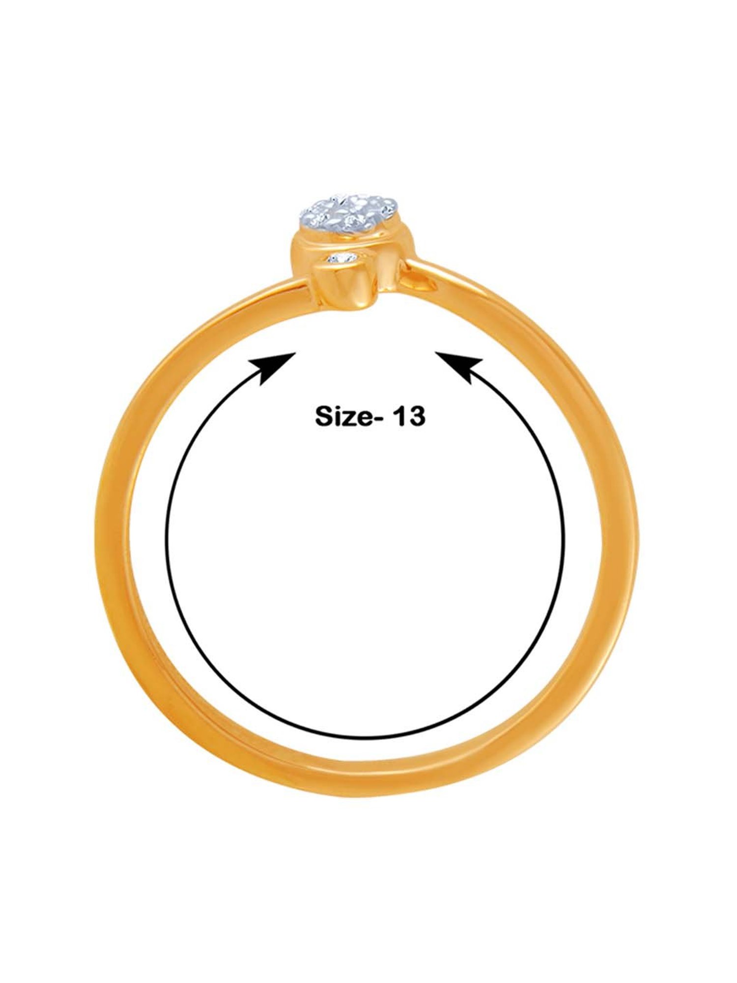 Mia By Tanishq Nature's Finest 14k Yellow Gold Radiant Sp Elegance Diamond Ring