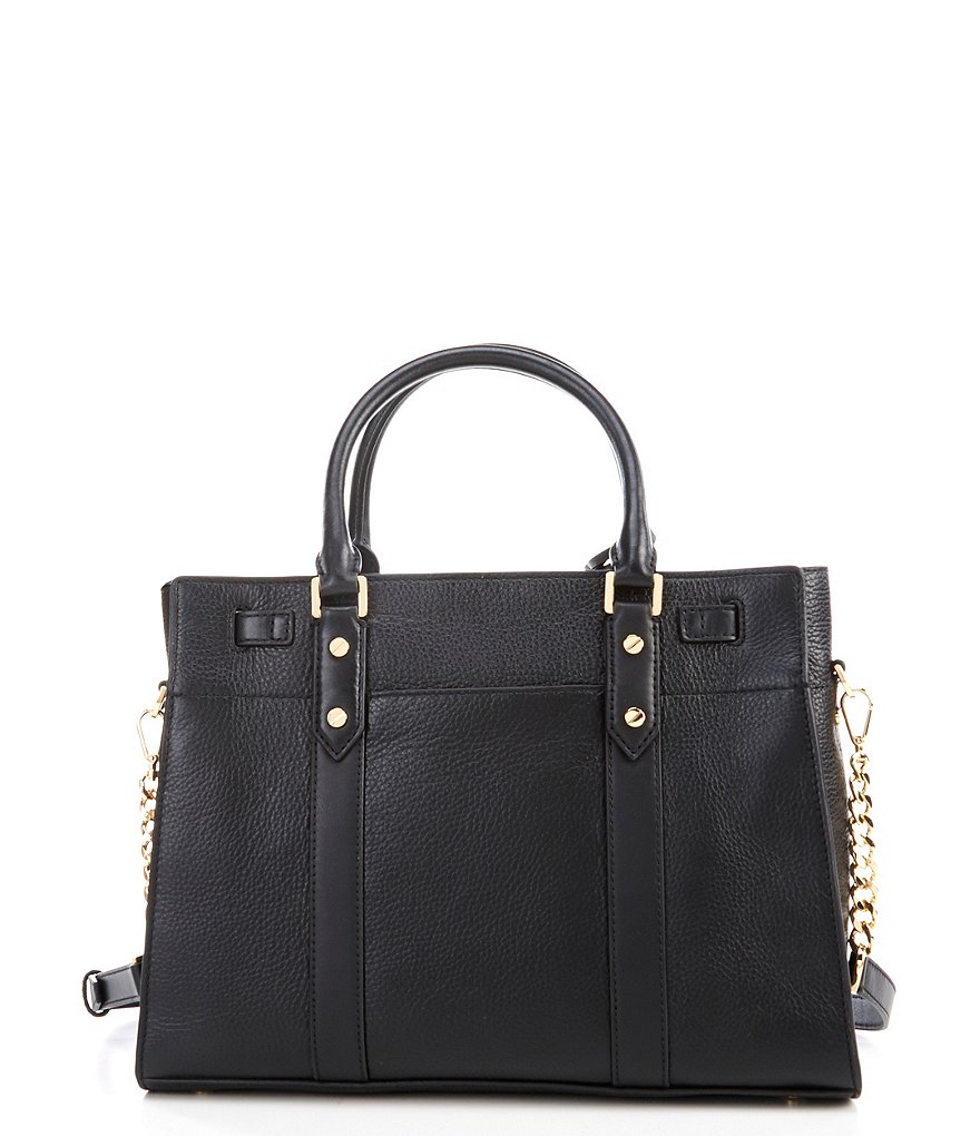 Michael Kors Nouveau Hamilton Large Leather Satchel Bag