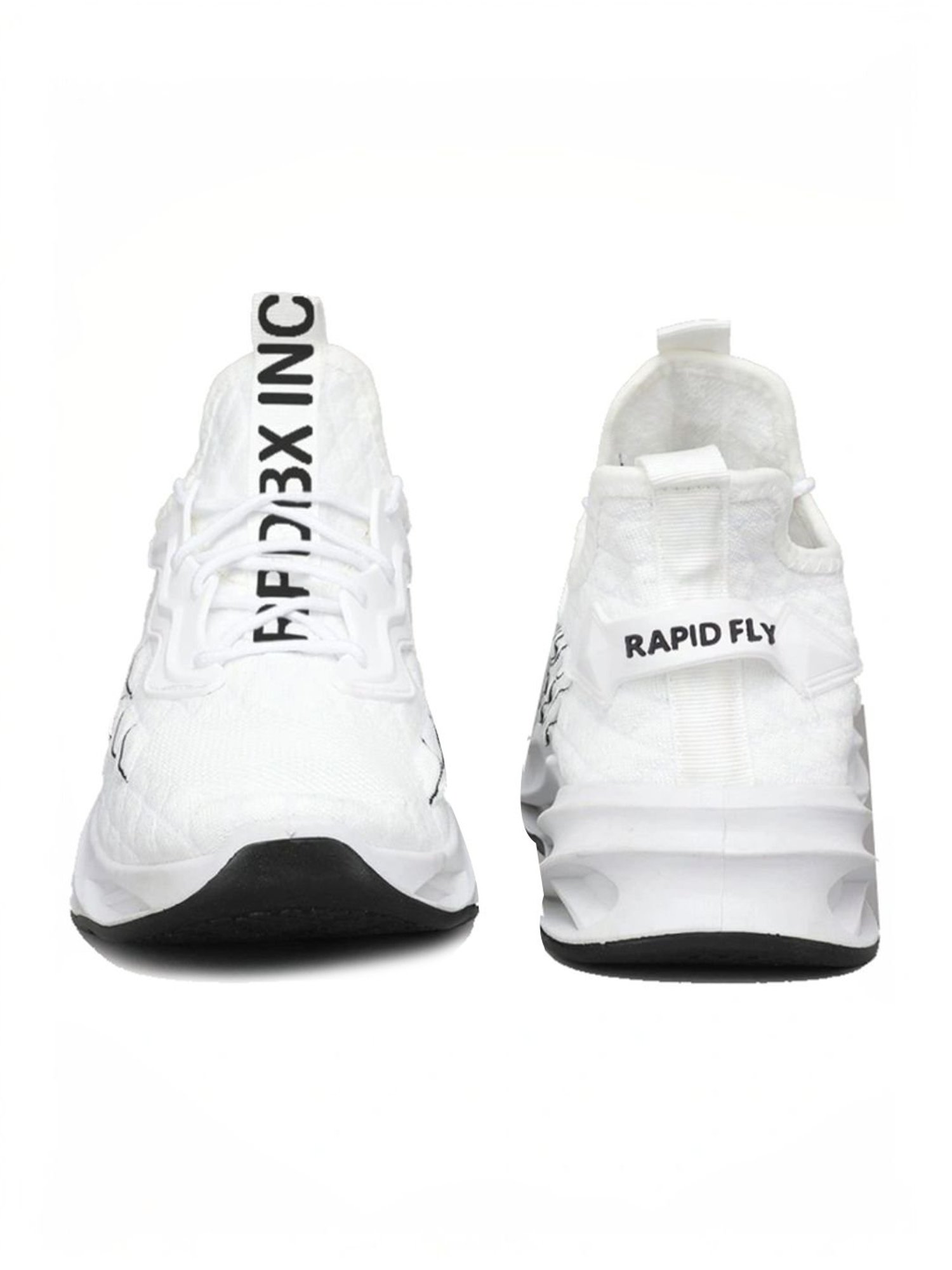 Rapid Box Men's White Running Shoes