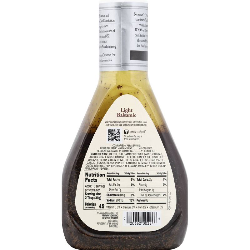 Newman's Own Lighten Up! Light Balsamic Dressing - 16fl oz