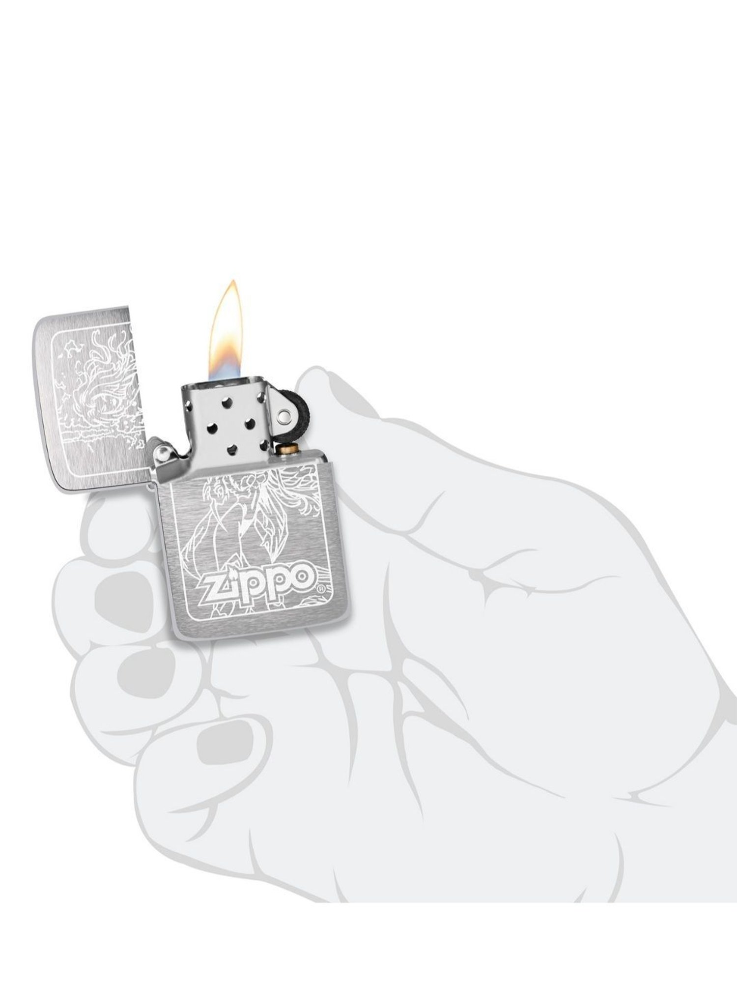 Zippo Silver Women 1941 Replica Brushed Design Brass Windproof Pocket Lighter