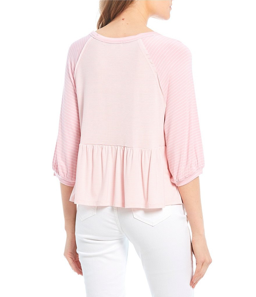 Love & Piece Sleeveless Tie-Die Peplum Hanky Hem Top