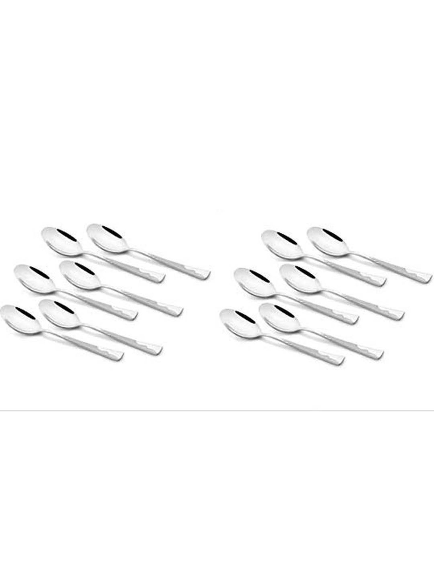 FnS Creta Silver Stainless Steel Dinner Spoon - Set of 12