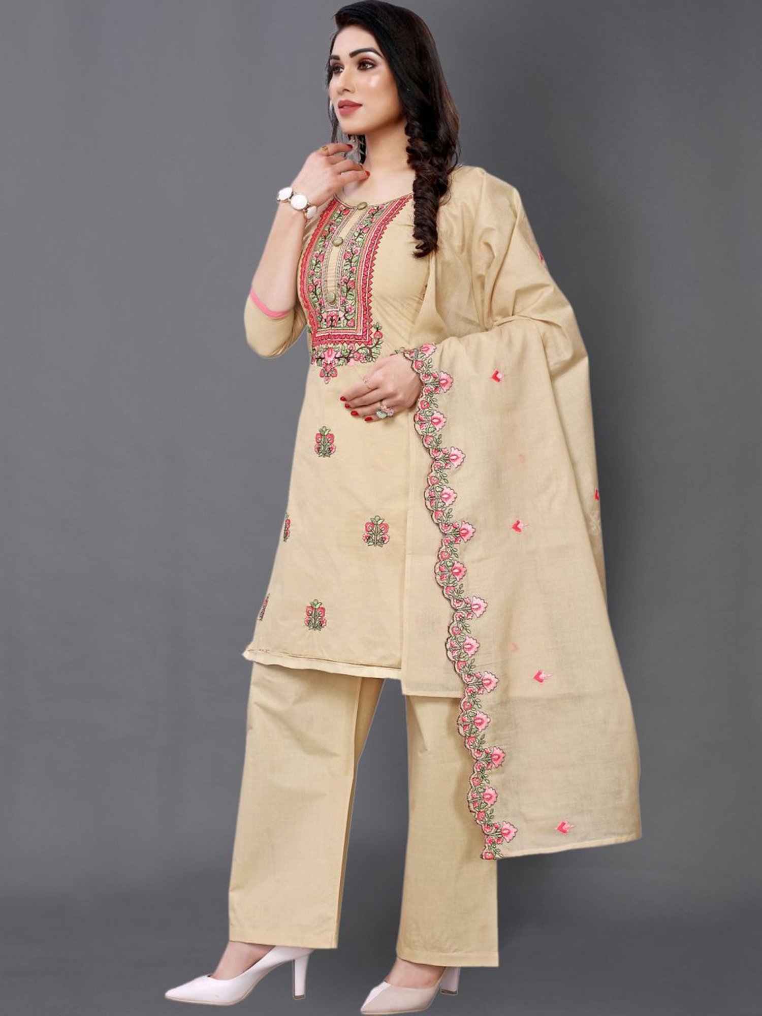 Salwar Studio Red Embroidered Blouse