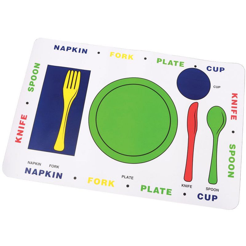 Marvel Education Co Labeled Meal Mats, 12 x 18 Inches, set of 4