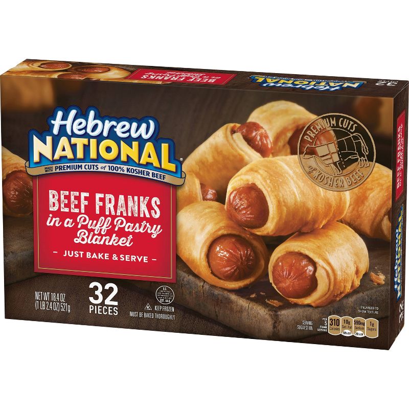 Hebrew National Frozen Beef Franks in a Blanket - 18.4oz/32ct