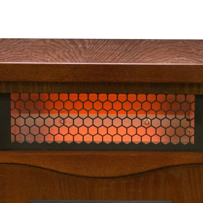 Lifesmart HT1217 6 Element 5200 BTU Large Room Infrared Quartz Cabinet Space Heater Unit with Remote