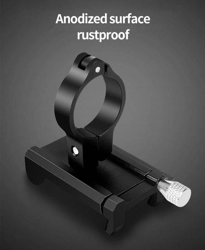 AOSTIRMOTOR Bike Phone Mount with Anti-Shake Stainless Steel Clamp Arms, Aluminum Alloy Bike & Motorcycle Phone Holder,for 4-7 inch Cellphone iPhone X/XR/Xs/8 Plus,Samsung S9/S8/S10