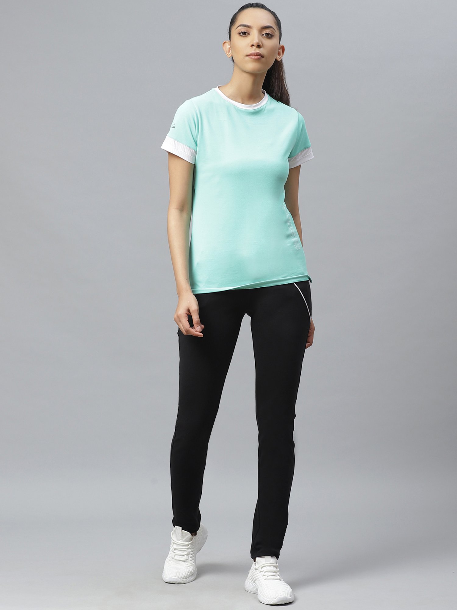 Cayman Black Mid Rise Track Pants