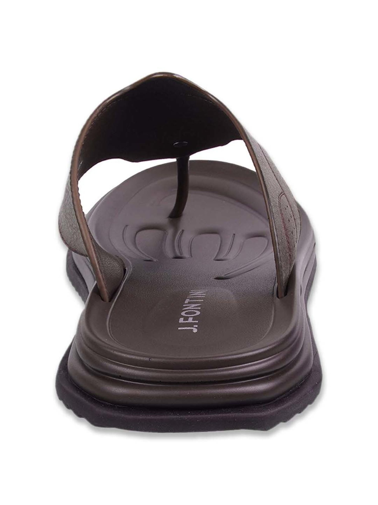 J. Fontini by Mochi Men's Brown Thong Sandals