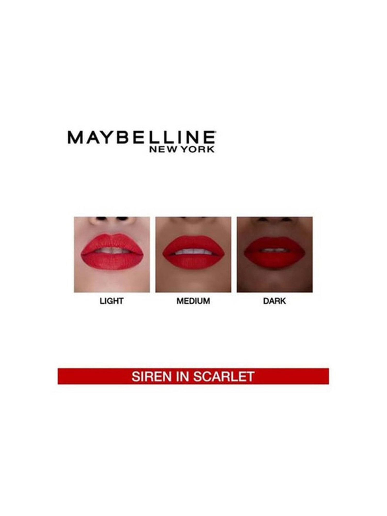 Maybelline New York Color Sensational Creamy Matte Lipstick 690 Siren in Scarlet - 3.9 gm